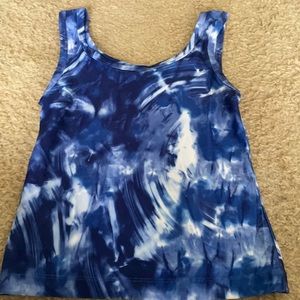 Tie dye stretch tank top